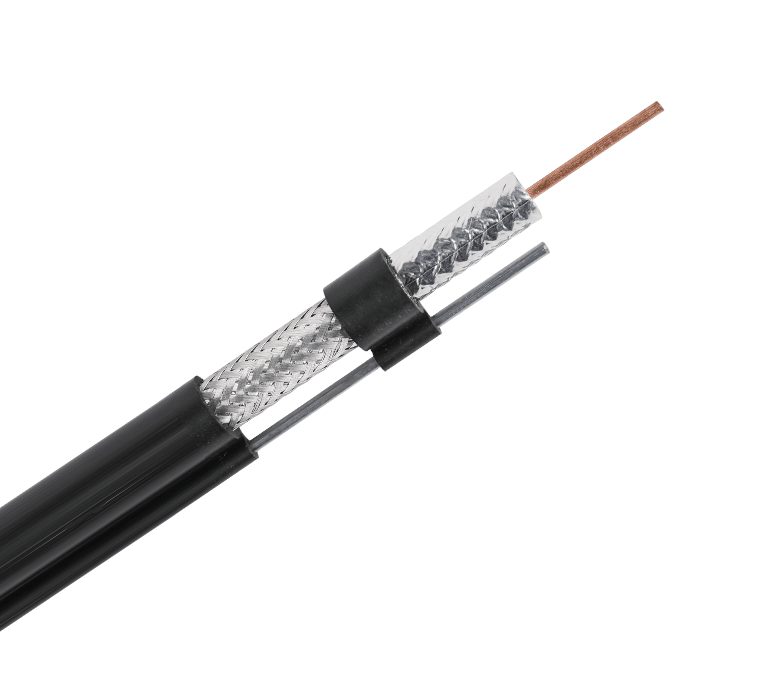 Kabel Sepaksi Piawai RG11M Siri 75 Ohm—Pita Tunggal & Jalinan dengan Messenger