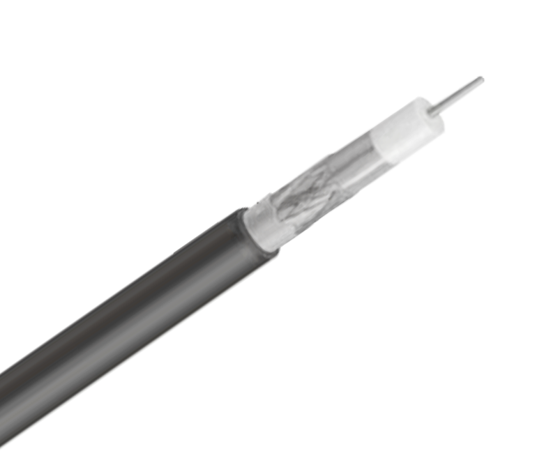 Kabel Sepaksi Piawai RG11F Siri 75 Ohm—Pita Tunggal & Jalinan dengan Jeli